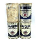 (4) Havoline Oil Quart Cans