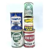 Vintage Quart Oil and Vegetable Cans - Champlin,