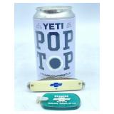 Yeti Pop Top Target Can, Chevrolet Pocket Knife,