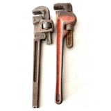 (2) 18" Pipe Wrenches - Trimo and Ridgid