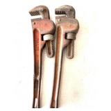 (2) 14" Pipe Wrenches - Fuller and Ridgid