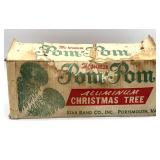 Vintage Pom-Pom Aluminum Christmas Tree in