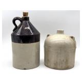(2) Crock Jugs 11.5" and Smaller - crazing and