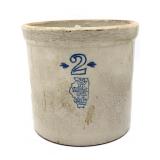 WH SP&S Co. Two Gallon Crock 9" Tall - crazing,
