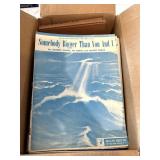 Vintage Sheet Music in Box - Box is 15" x 10" x