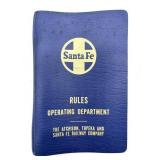 Vintage 1975 Santa Fe Railroad Rules Operating