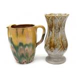 Pottery Pitcher and Vase 8" Tall and