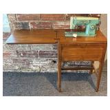Vintage White Sewing Machine in Sewing Machine