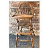 Antique/Vintage Wood High Chair- overall