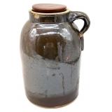 Stoneware Crock Jar with Lid 10"(Chips noted