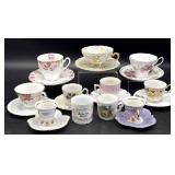 Porcelain Cups and Saucers - markings are
