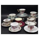 Porcelain Cups and Saucers - markings are