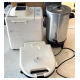 Sanyo Bread Maker, Percolator, and Waffle Maker
