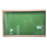 Wood and Glass Display 25" x 6" x 15"