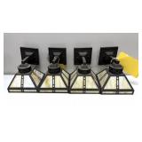 (4) Wall Sconce Fixtures 8"x8", Vintage Style