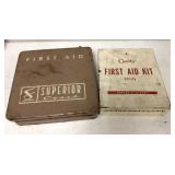 (2) Antique Metal First Aid Kits