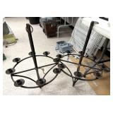 (2) Iron Hanging Candle Holders 18"x30"