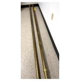 (2) 106" x 2" OD Brass Foot Rail - (2) Wall