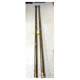 (2) 106" x 2" OD Brass Foot Rail - (2) Wall