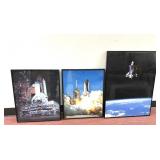 (3) Space Shuttle Framed Prints