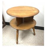 Vintage Bi/Level End Table 24"x25"