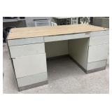 Metal Desk w/ Wooden Top 32"x60"x30"