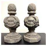 (2) Concrete Finials 5"x14"