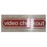 Video Checkout PVC Sign Single Sided 36"x8"
