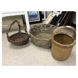 (3) Large Decretive Baskets 32"x28" and Smaller