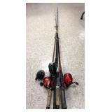 (5) Fishing Rids (4) Reels