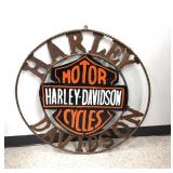 Decorative Harley Davidson Metal Sign 34"