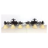 (2) 3 Light Vanity Fixtures, Antique Bronze