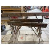 Vintage Saw Horses, Adjustable Iron Legs - 48ï¿½