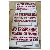(3) 14x10 Metal No Trespassing Signs