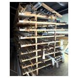 Rack of Picture Frame Mouldings, Most sticks