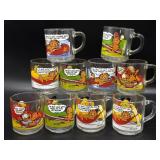 (10) Vintage McDonald's Garfield Glass Mugs 3.5'