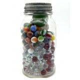 Encapsulated Figure 1.5' Glass Shooter Marble