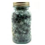 Marbles and Shooter Marbles in Lidded Glass Ball