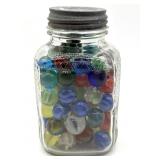 Shooter Marbles in Glass Jar