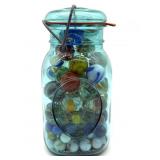 Shooter Marbles and Marbles in Lidded