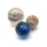 Vintage Ribbon Core Marbles 1' and Smaller and