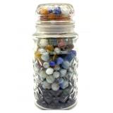 Marbles in Planters Peanuts Glass Jar