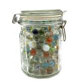 Marbles in Glass Jar