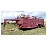18' Gooseneck Stock Trailer - No Title