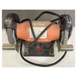 Central Machinery 5' Bench Grinder - powered on