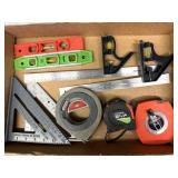 Lufkin 50' and 100' Tape Measures, Squares, and