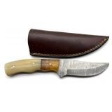 Custom Damascus Blade Knife with Resin Handle and