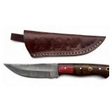 Custom Damascus Blade Knife with Sheath
