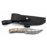 Custom Damascus Blade Knife with Resin Handle and