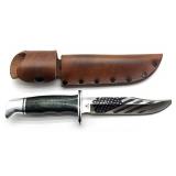 Buck 119 Knife with Sheath - American Flag